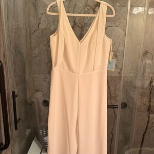 CeCe Cream V-Neck Jumpsuit